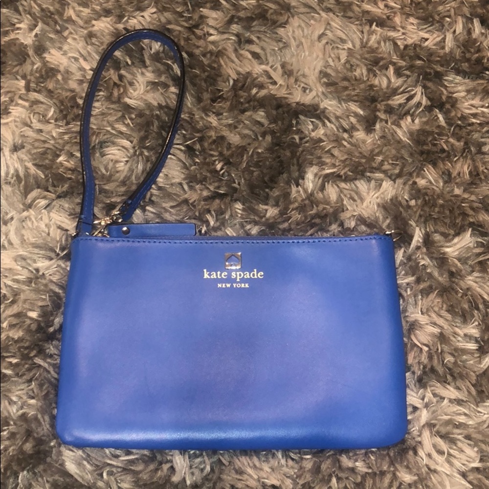 (2 for $30) Kate Spade blue wristlet/clutch